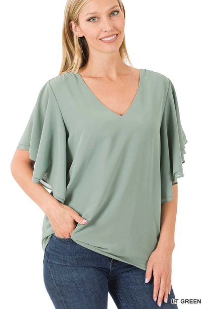 Double Layer Chiffon Top