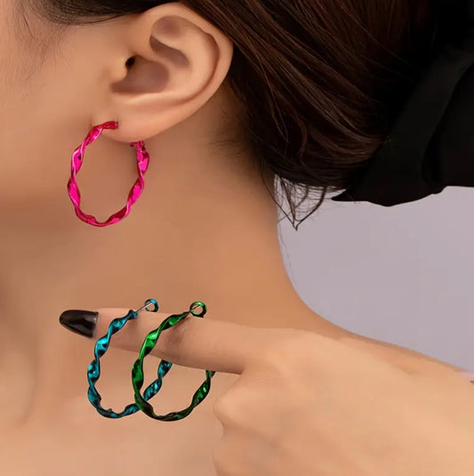 Twisted Hoop Earrings