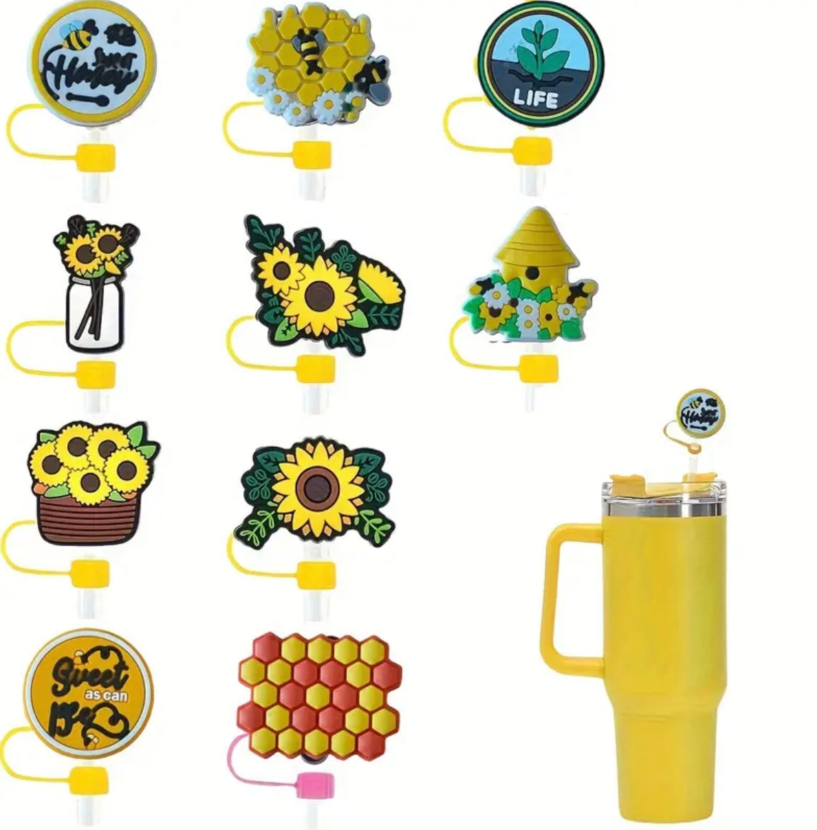 Sunflower Straw Toppers