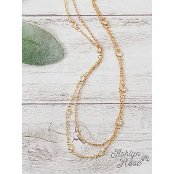 Gold Double Chain Necklace