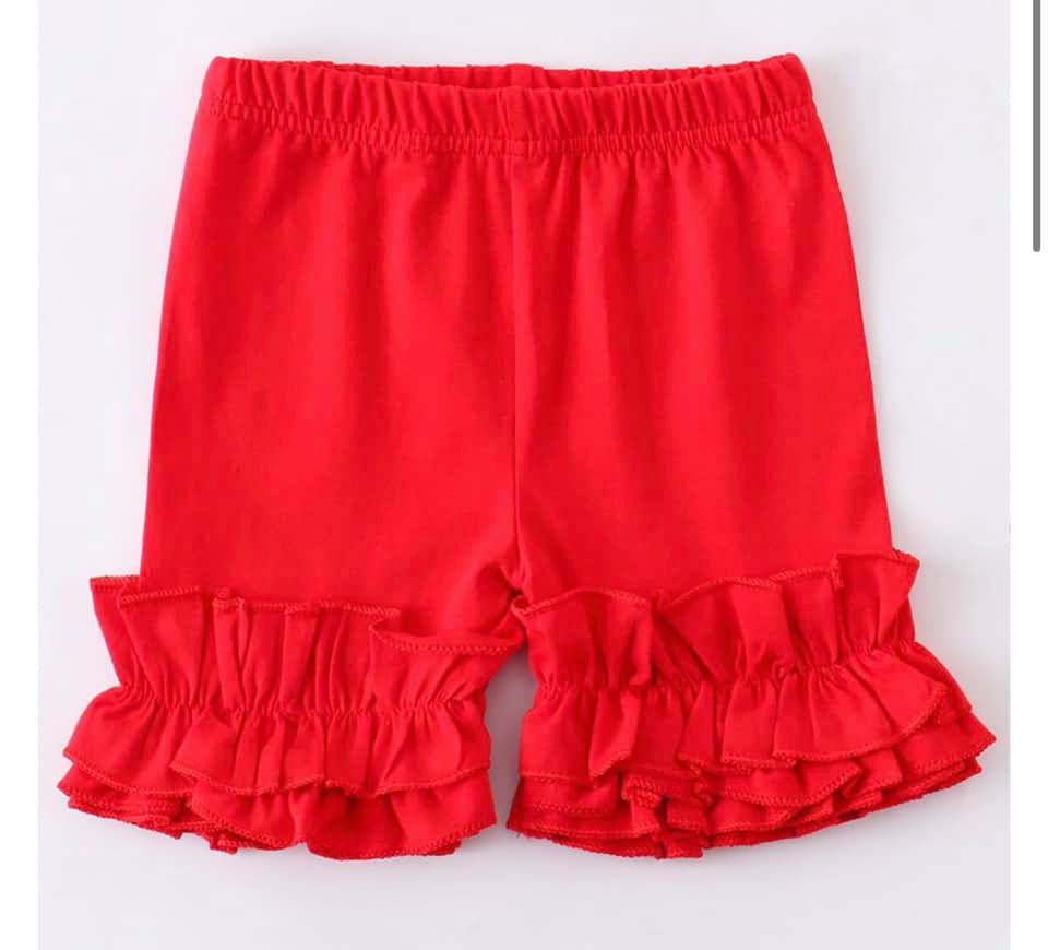 Girls Ruffle Hem Shorts