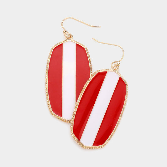 Game Day Dangle Earrings - Red