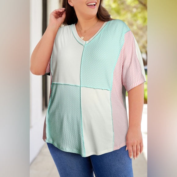 Curvy Color Block Top