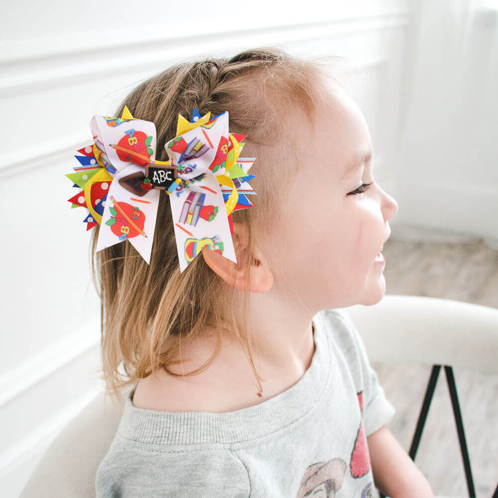 Back to School Oversized Hair Bows