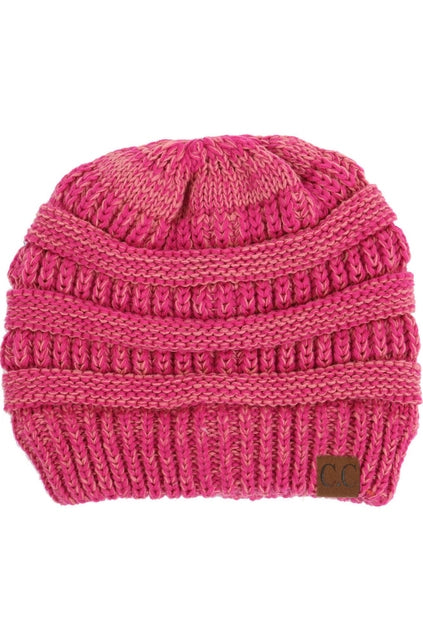 CC Two-Tone Color Knit Beanie