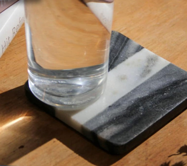 White & Gray Marble Coasters