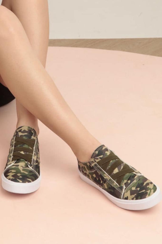 Green Camo Sneakers