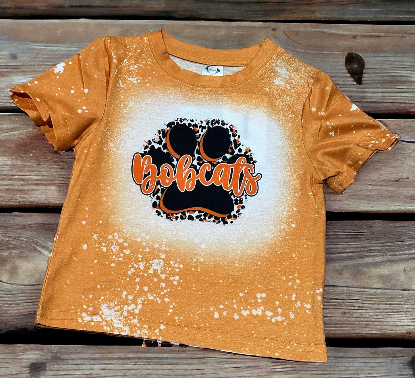 Bobcats Leopard Bleached Tee