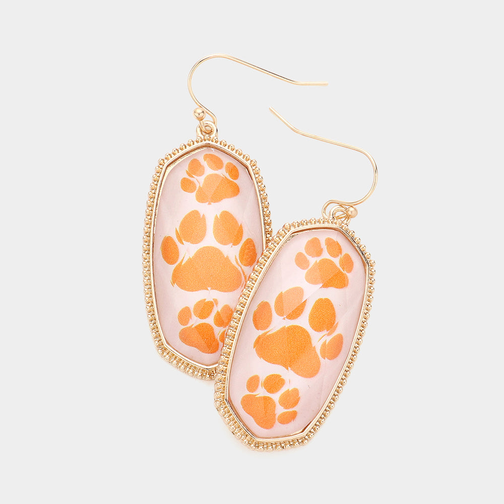 Game Day Paw Print Dangles