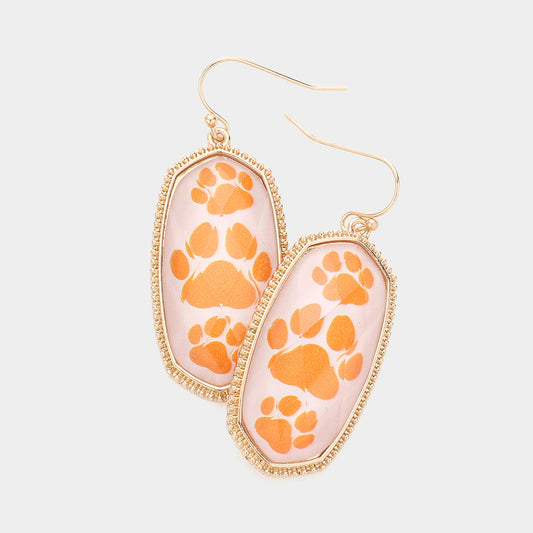 Game Day Paw Print Dangles