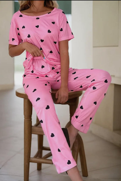 Hearts Lounge Set - Pants