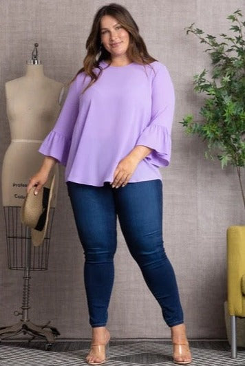 Curvy Bell Sleeve Top