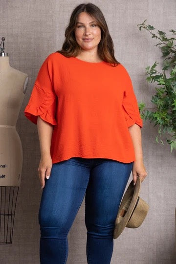 Curvy Bell Sleeve Top