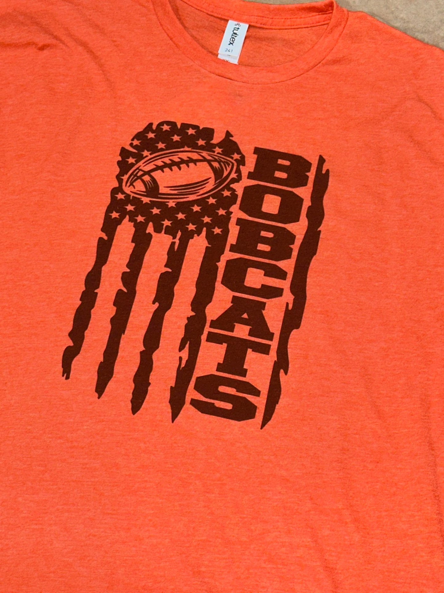 Bobcat Football Flag Tee