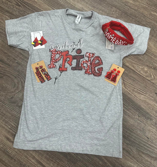 Cardinal Pride Mascot Print Spirit Tee