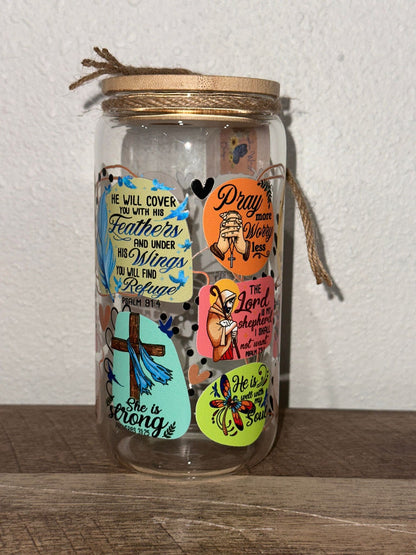 Bible Verses Glass Tumbler