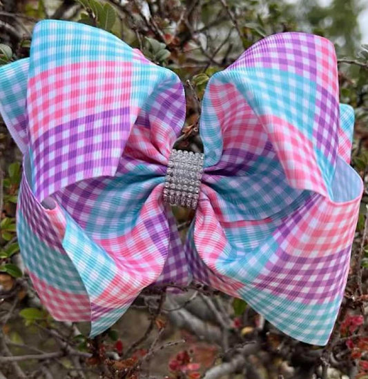 Spring Plaid Bow