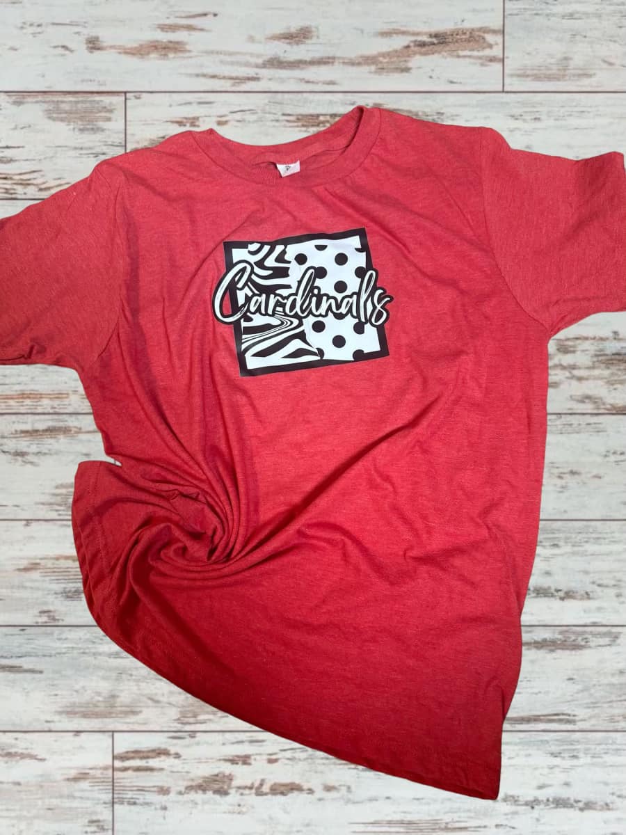 Waves & Dots Cardinals Kids Tee