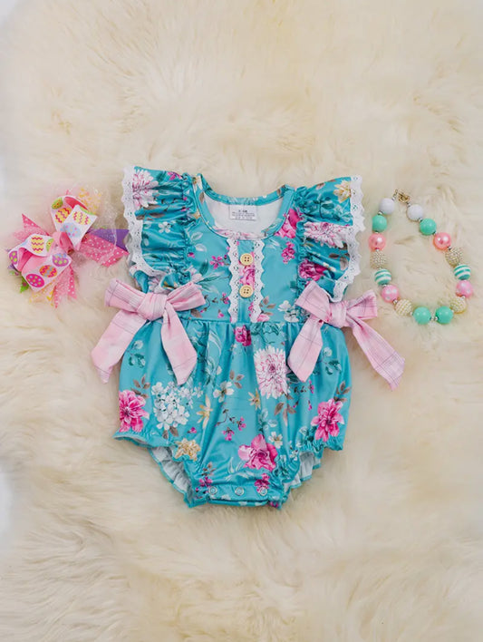 Spring Floral Ruffle Bodysuit