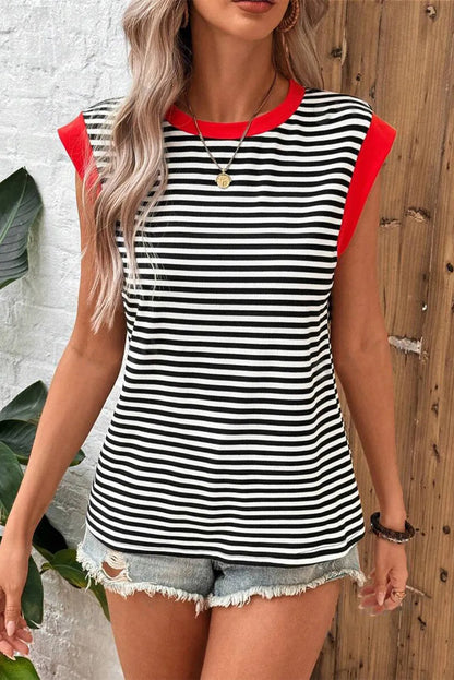 Striped Colorblock Knitted Top