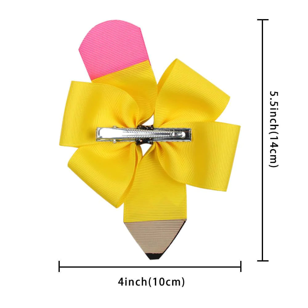 Back to School Pencil Hair Bows