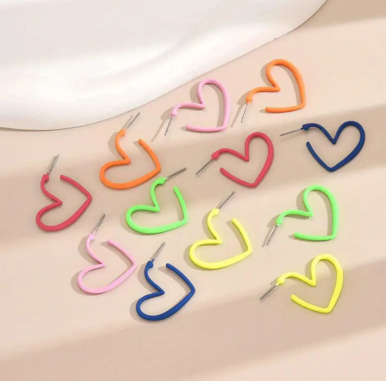 Heart Shaped Hoop Earrings