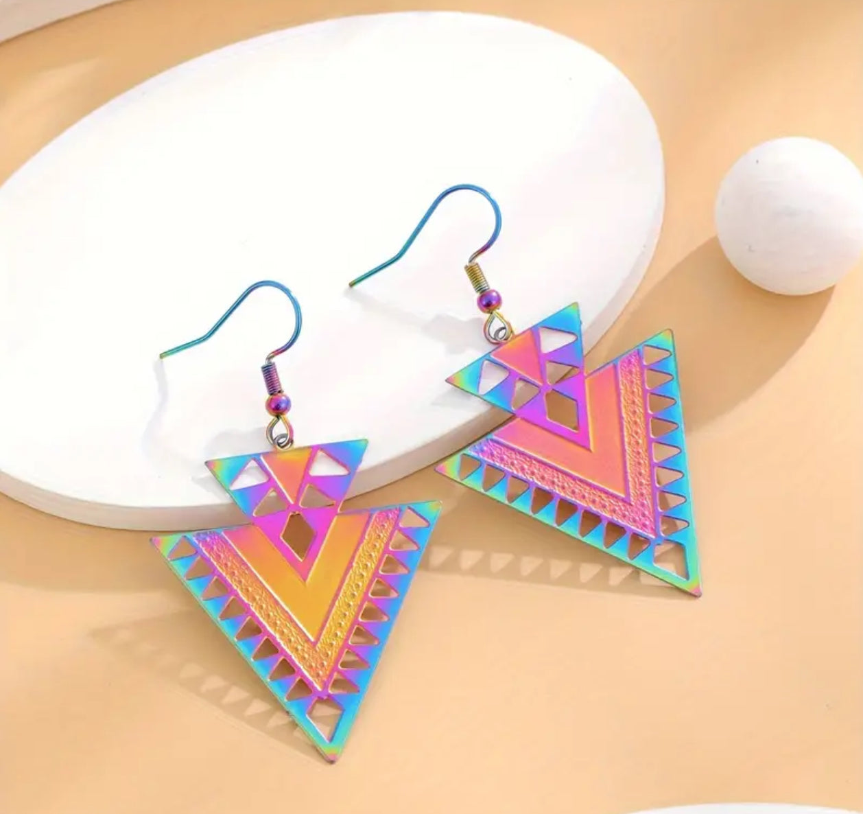 Iridescent Arrow Earrings