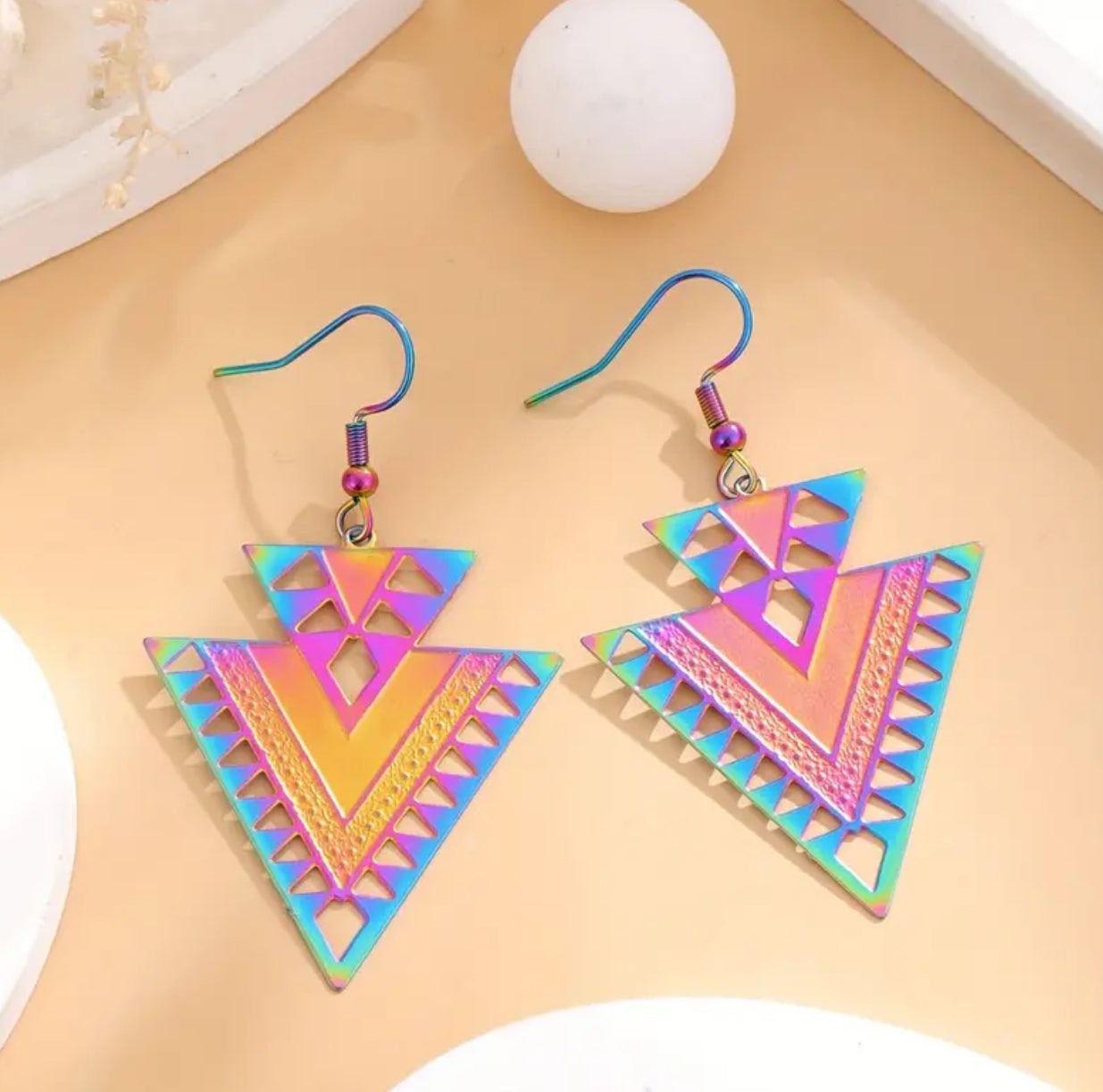 Iridescent Arrow Earrings