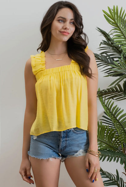 Ruffle Sleeveless Top