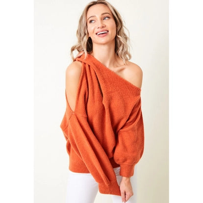 Cold Shoulder Multi Way Sweater