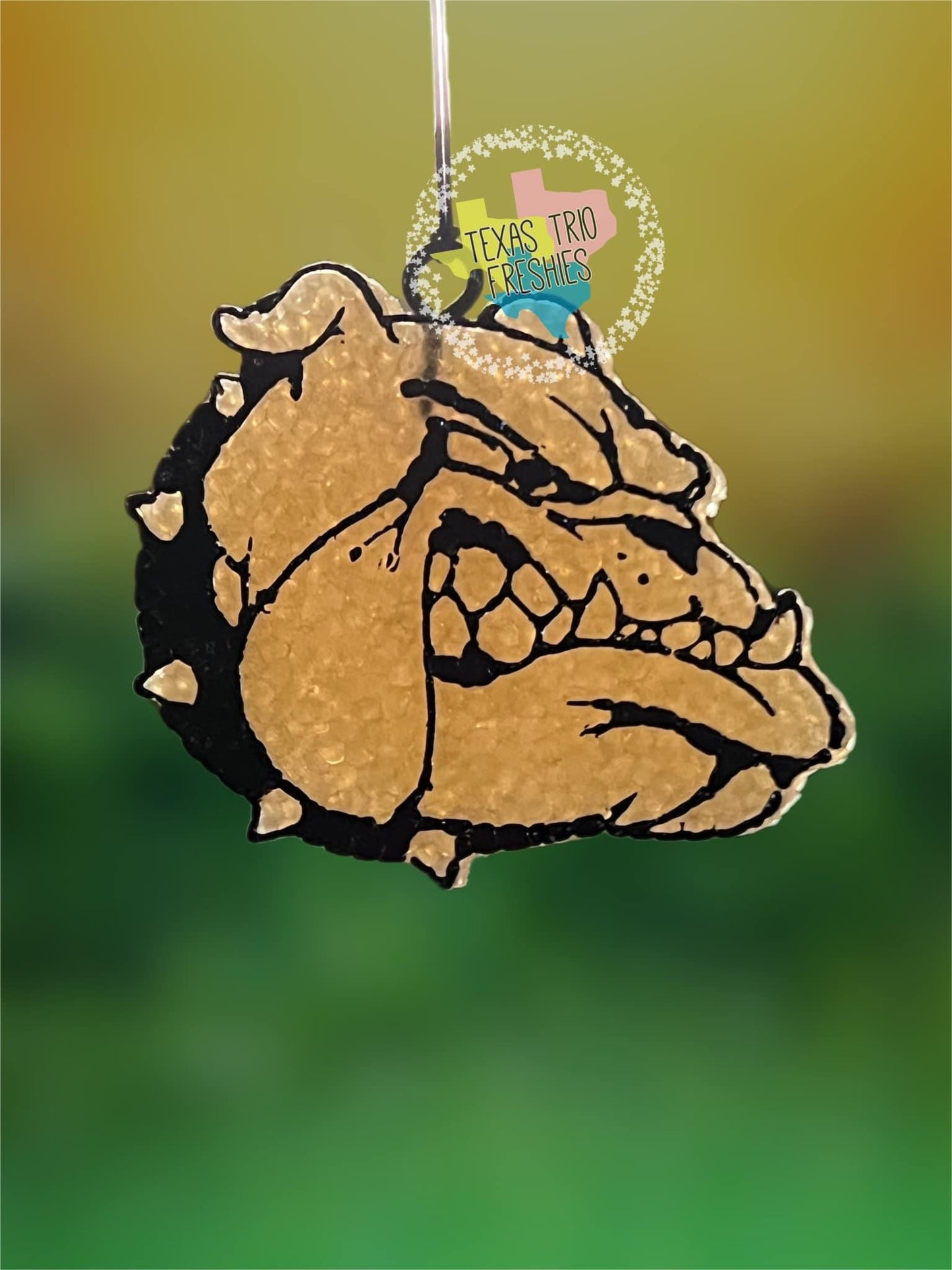 Glitter bulldog head