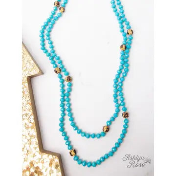 Turquoise Beaded Wrap Necklace