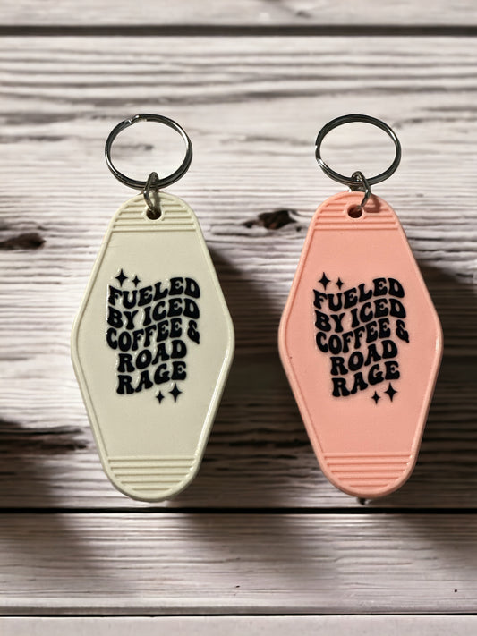 Iced Coffee & Road Rage Motel Keychain