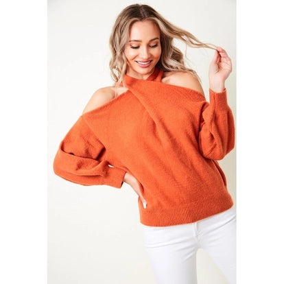 Cold Shoulder Multi Way Sweater