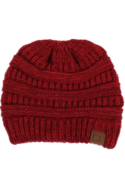 CC Two-Tone Color Knit Beanie