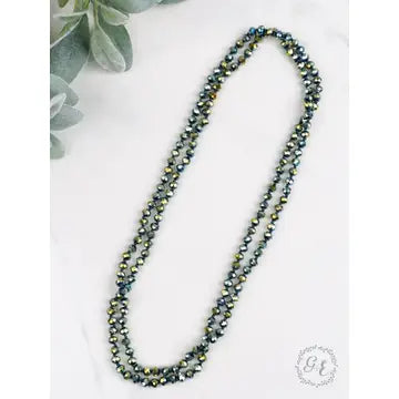 Metallic Mermaid Beaded Wrap Necklace