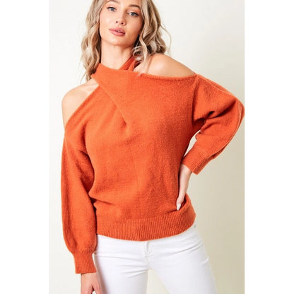 Cold Shoulder Multi Way Sweater