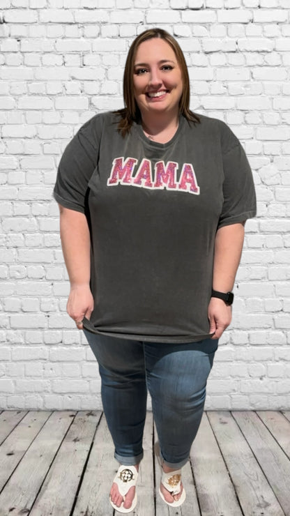 MAMA Sequin Chenille Patch