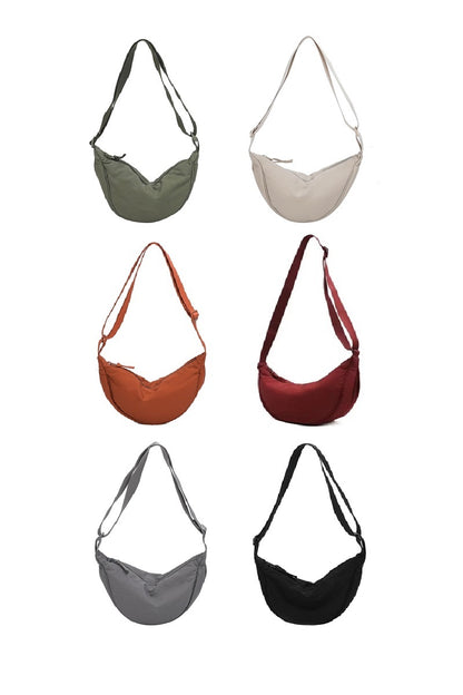 Round Mini Crescent Crossbody Shoulder Bag