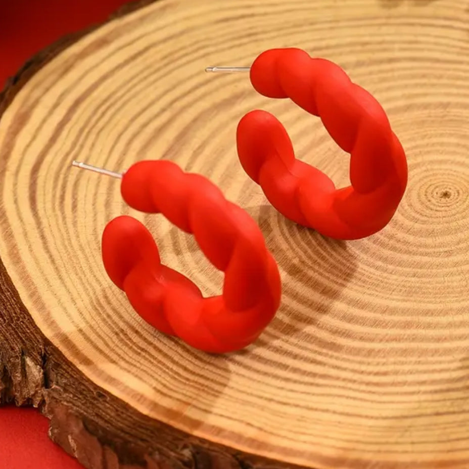 Bold Braided Hoop Earrings