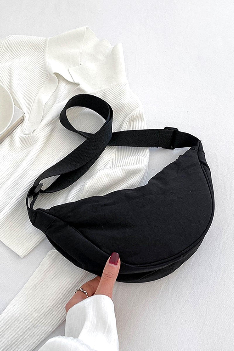 Round Mini Crescent Crossbody Shoulder Bag