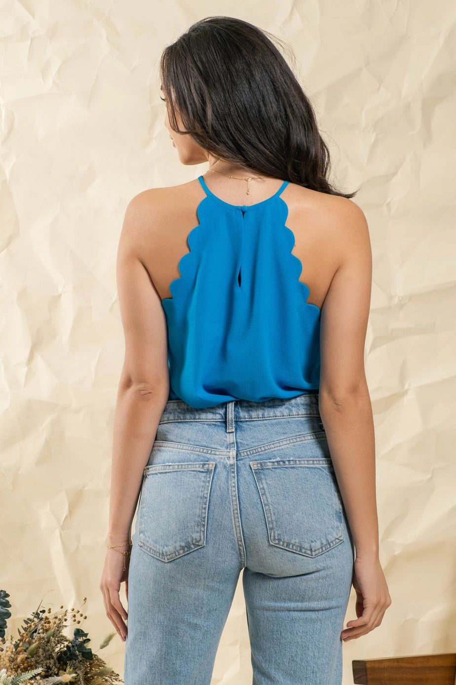 Scallop Halter Top