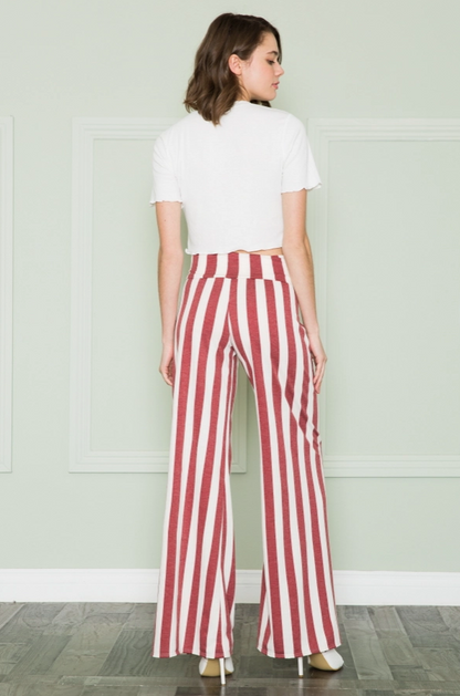 Striped High Waist Palazzo Pants