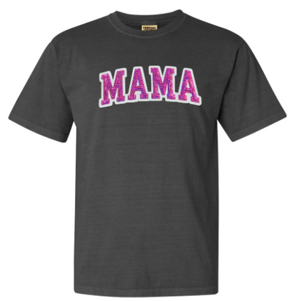 MAMA Sequin Chenille Patch