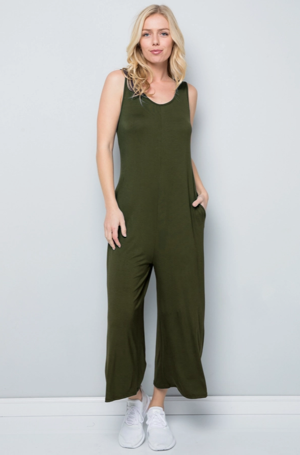 Sleeveless Round Neck Jumpsuit