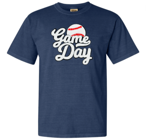 Baseball Game Day Chenille Patch Tee