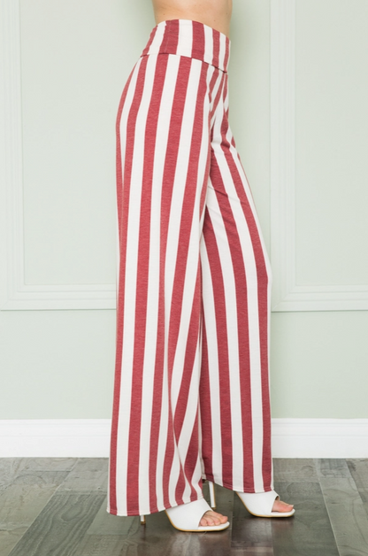 Striped High Waist Palazzo Pants