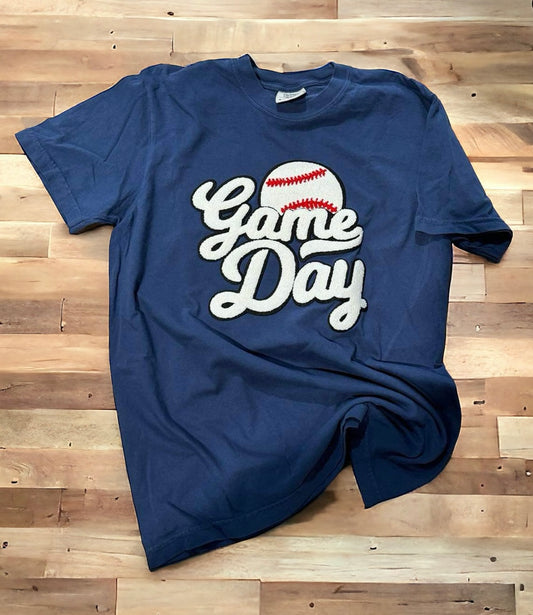 Baseball Game Day Chenille Patch Tee