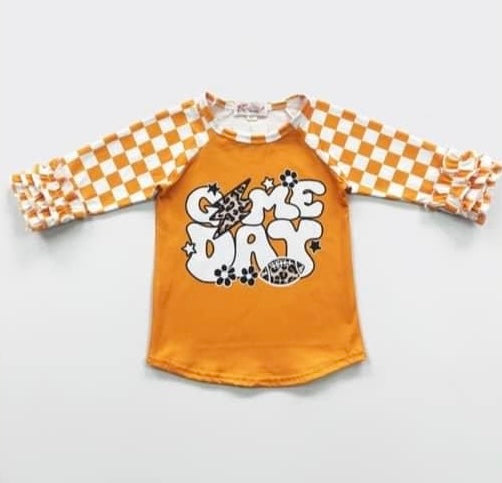 Game Day Ruffle Raglan (Orange)