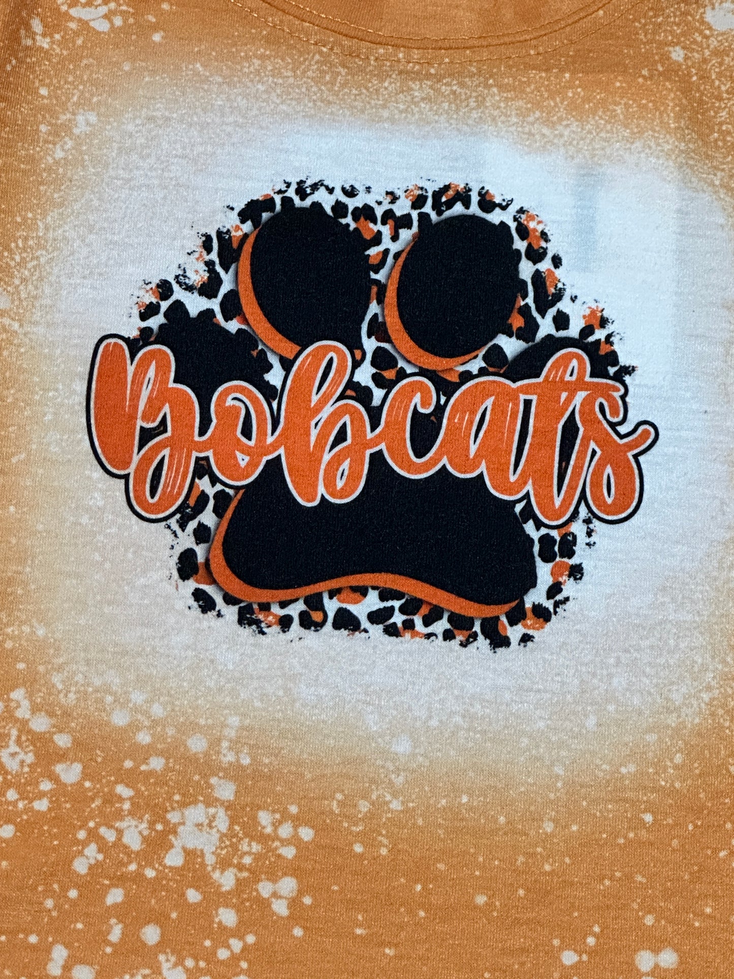 Bobcats Leopard Bleached Tee